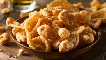 bowl of pork rinds