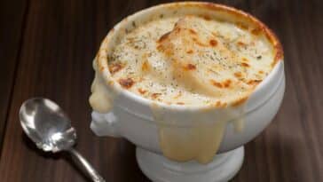 Bowl of French onion soup