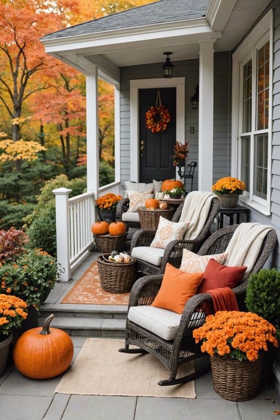 Autumn Retreat Front Porch