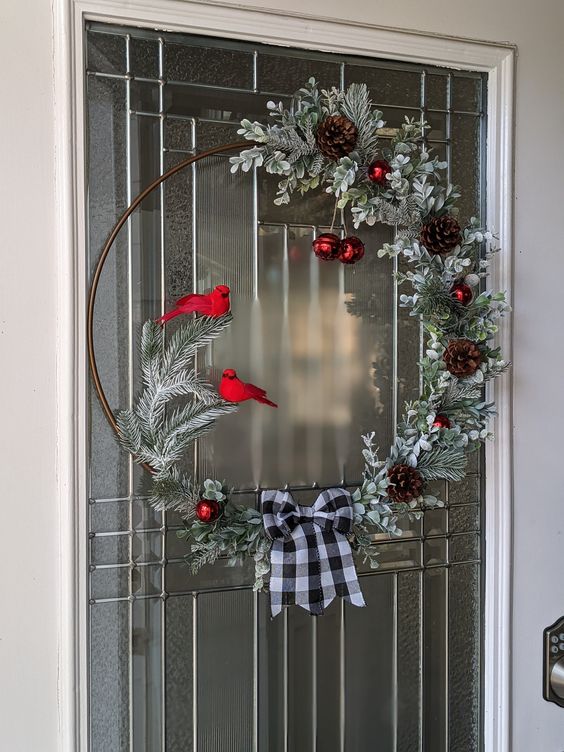 Charming Cardinal Holiday Wreath