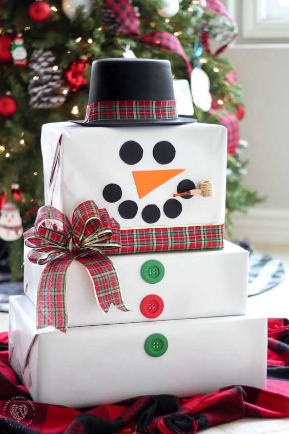 Charming Gift Box Snowman