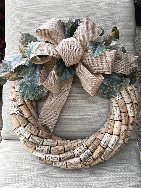 Charming Upcycled Cork Wreath