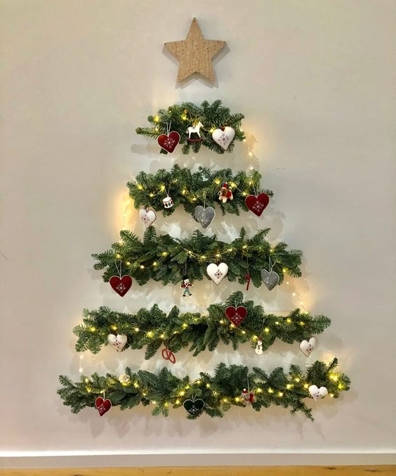 Charming Wall-Mounted Christmas Tree