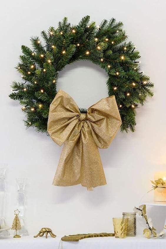 Classic Evergreen Bow Wreath