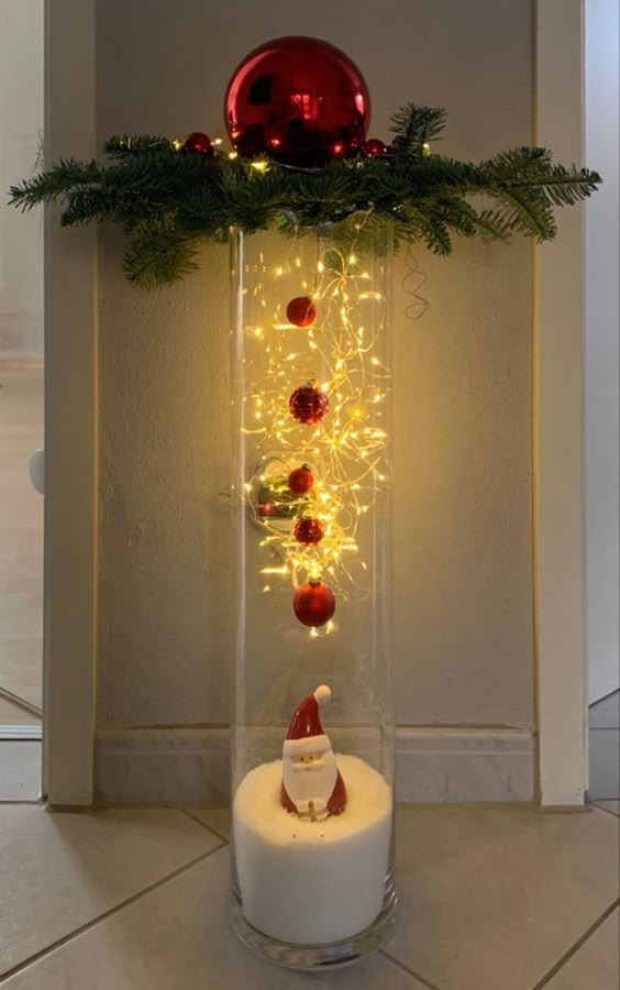 Elegant Vase Christmas Display