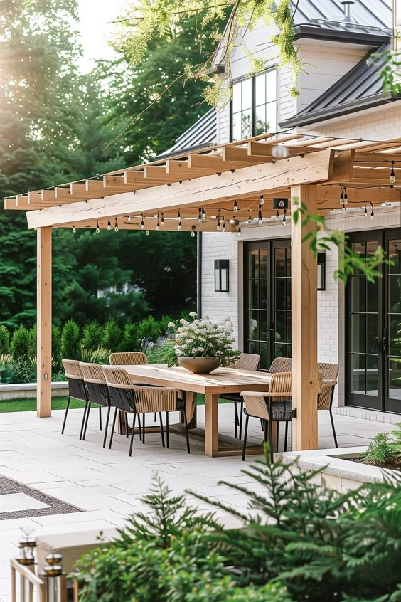 Elegant Wooden Pergola Patio