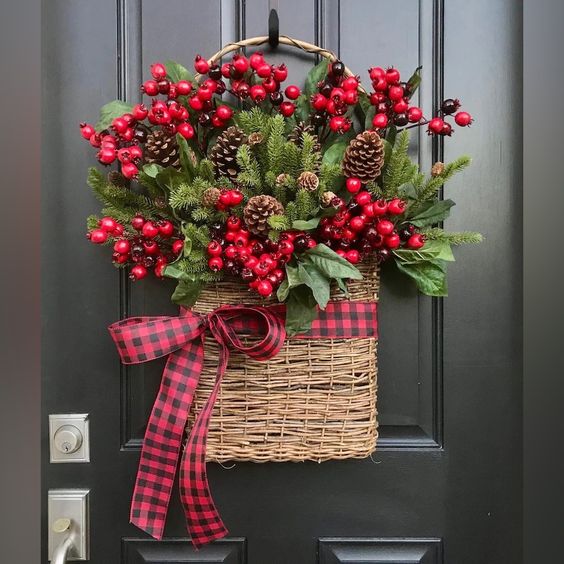 Festive Basket Christmas Wreath