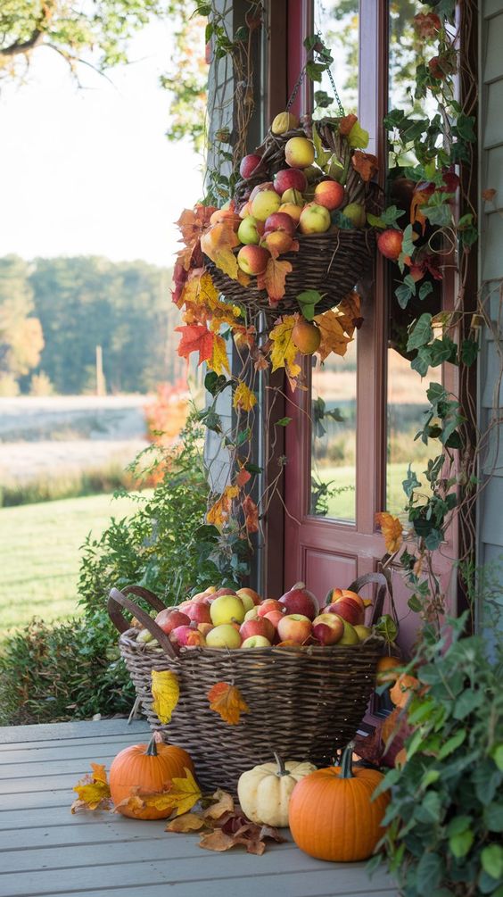 Harvest Apple Basket Porch