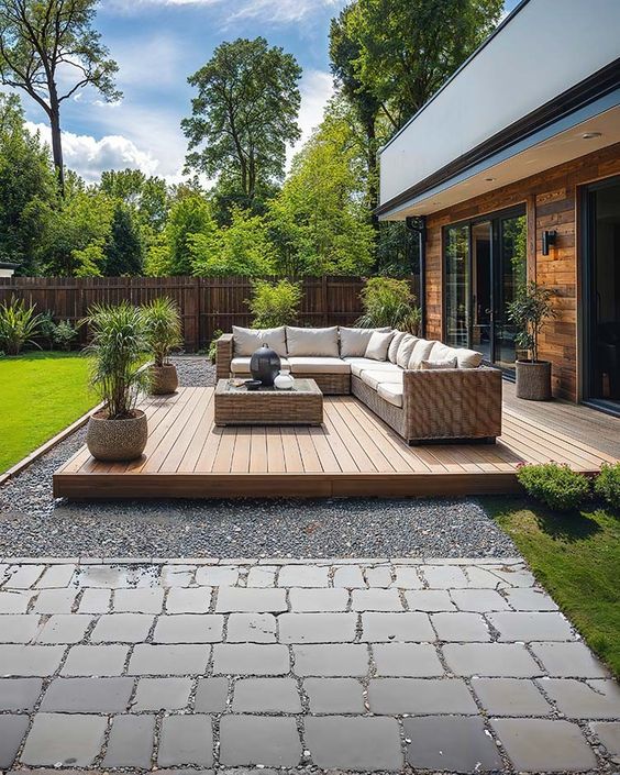 Modern Elevated Patio Deck