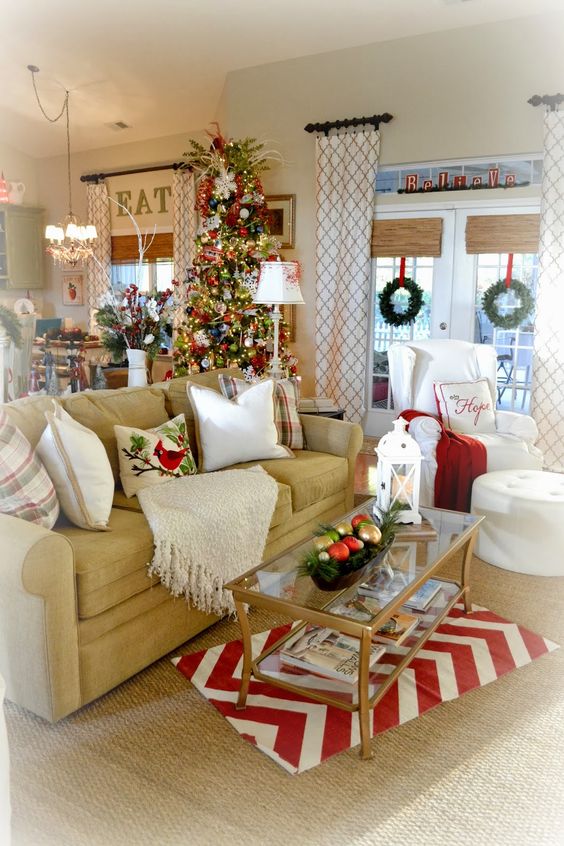 Playful and Cozy Christmas Living Room Decor