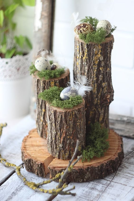 Rustic Woodland Egg Display