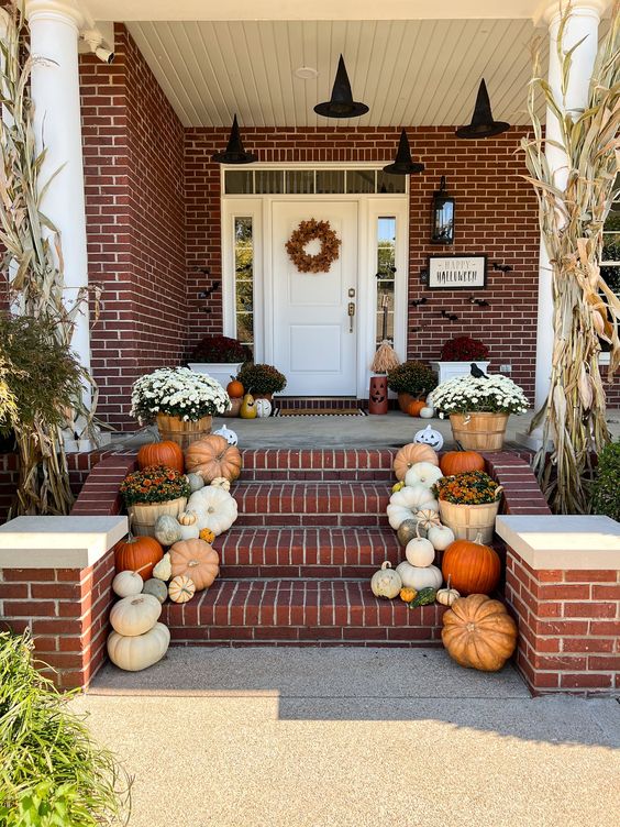 Whimsical Pumpkin Halloween Porch