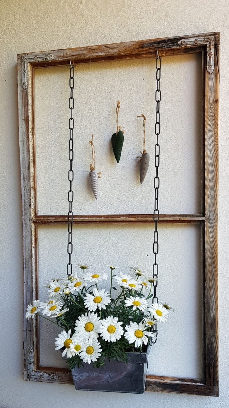 Charming Hanging Flower Frame Display