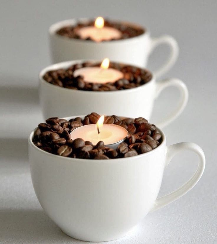 Cozy Coffee-Scented Candle Cups