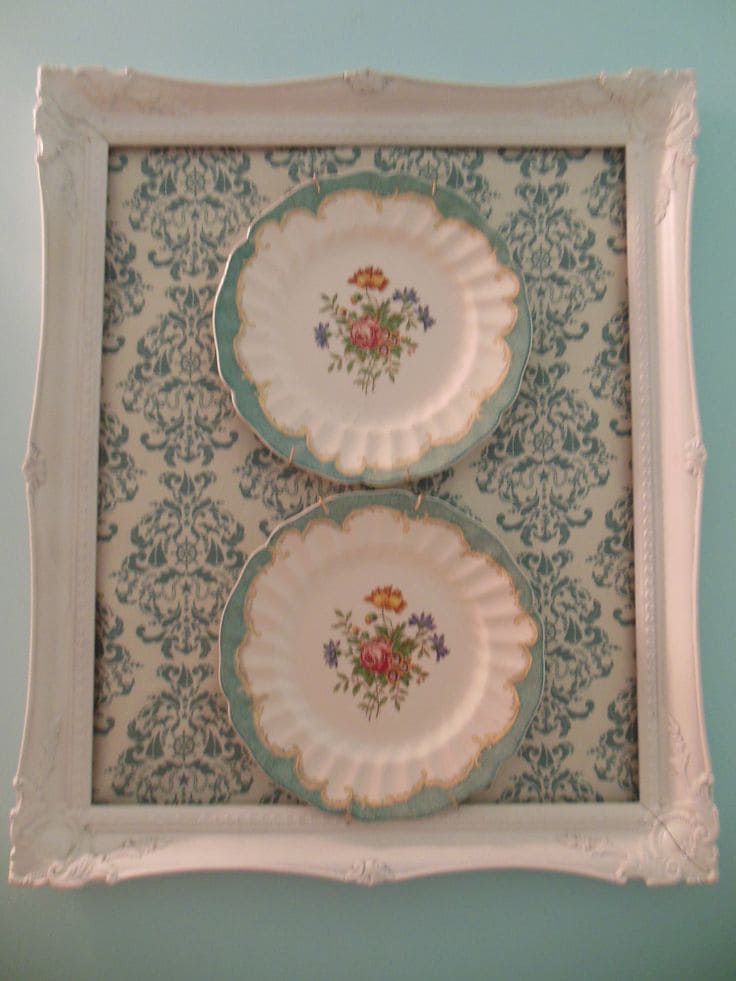 Elegant Vintage Plate Wall Art Frame