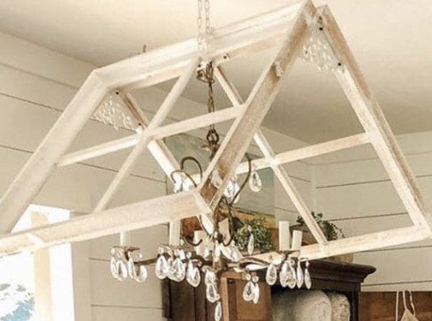 Elegant Window Frame Chandelier Design