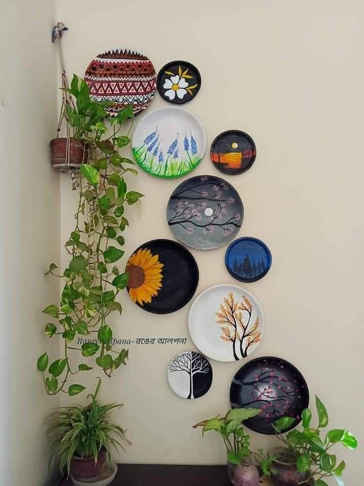 Painted Plate Wall Art