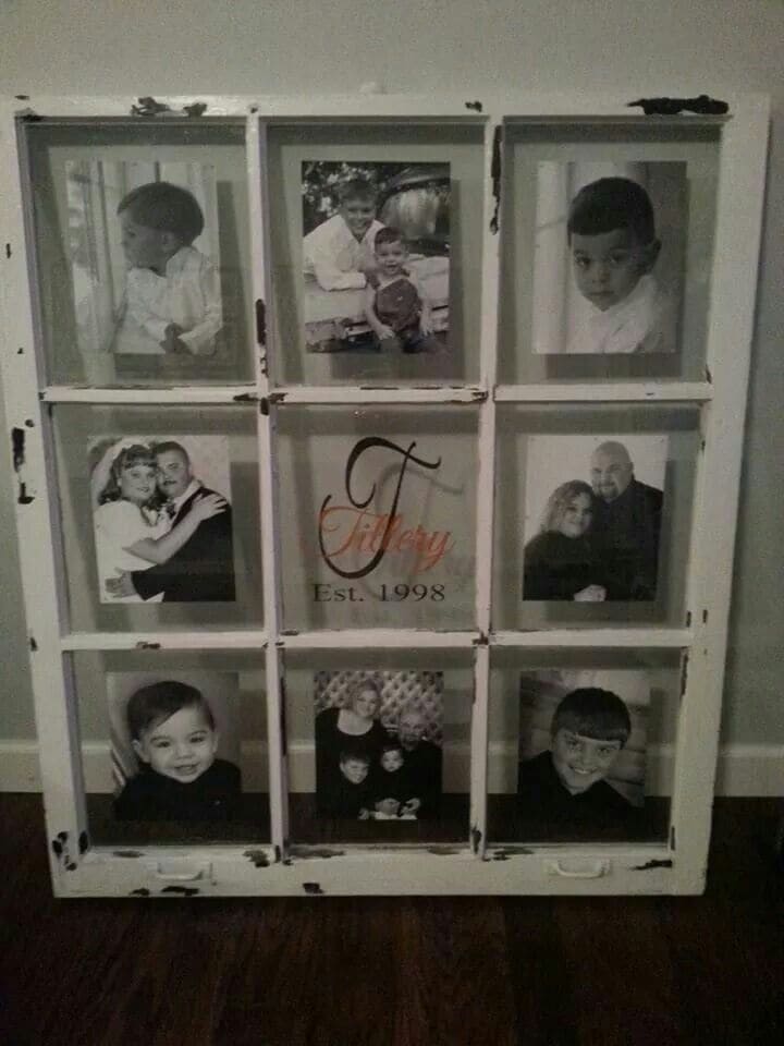 Personalized Window Frame Photo Collage