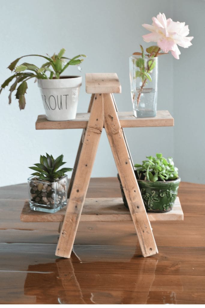 Rustic A-Frame Plant Stand