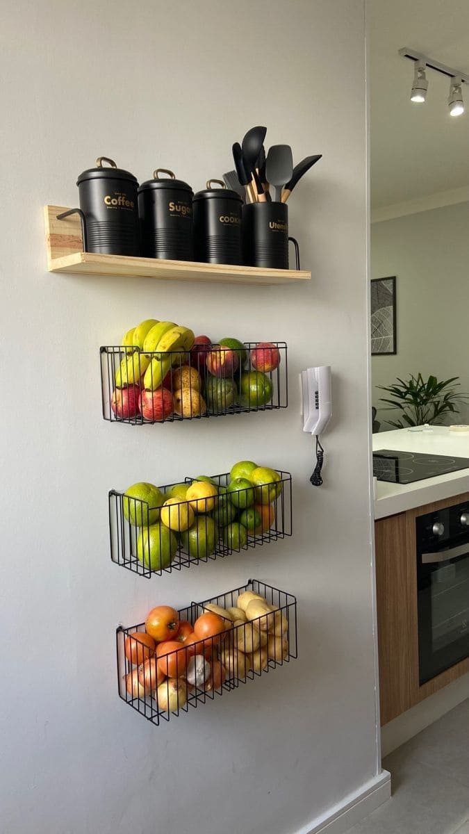 Wall-Mounted Kitchen Organization