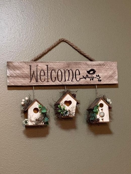 Welcome Home Birdhouse Display