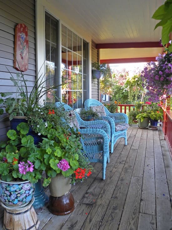 Bloom-Filled Summer Porch Oasis