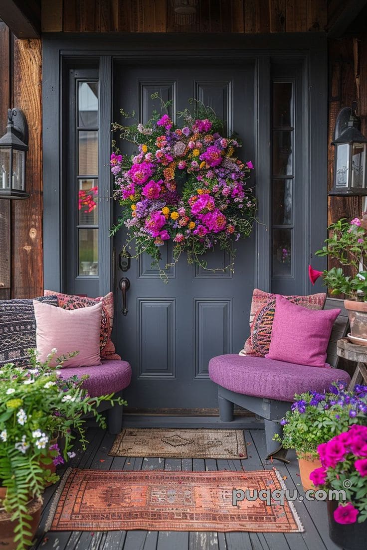 Bold Floral Elegance for Cozy Porches