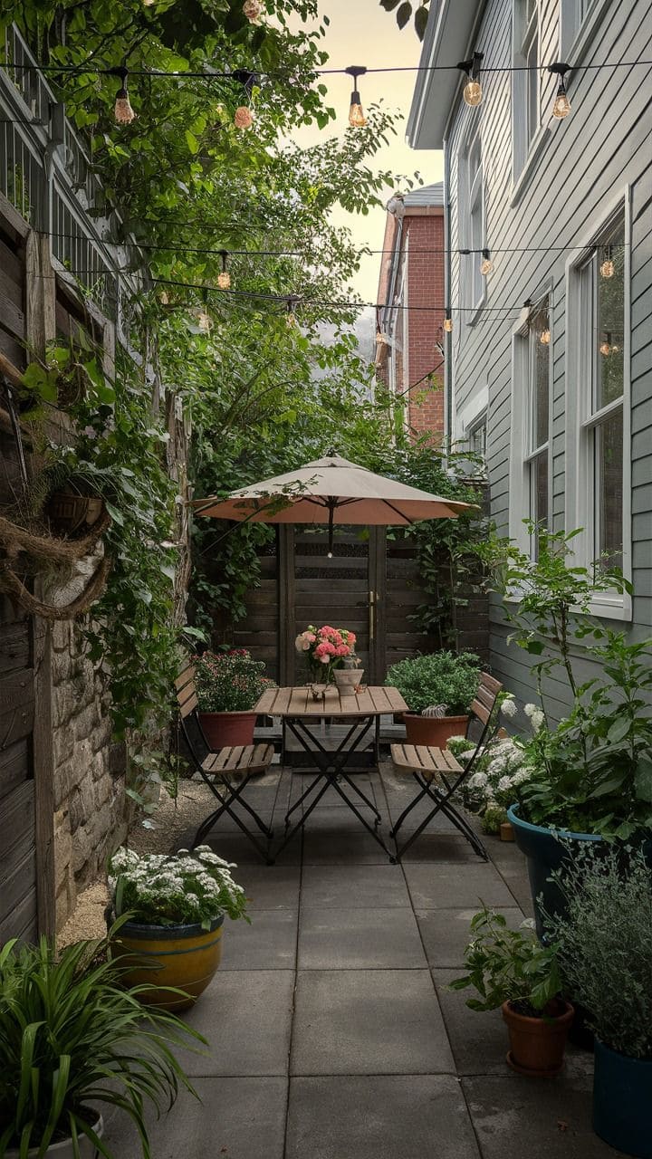 Charming Bistro-Inspired Side Yard Retreat