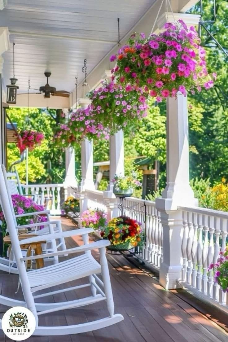 Charming Floral Haven for Summer Porches