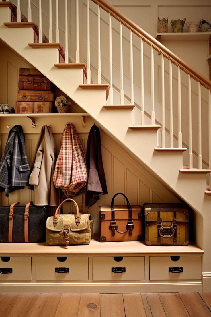 Charming Storage Haven Under the Stairs