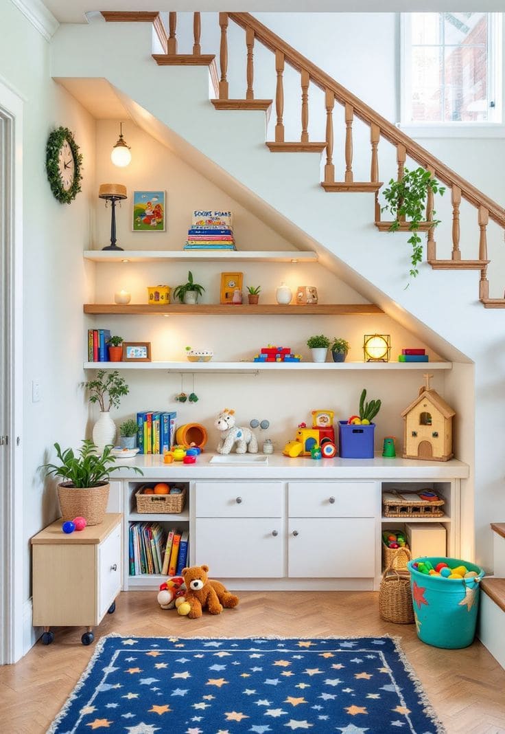 Charming Under-Stair Kids Play Zone