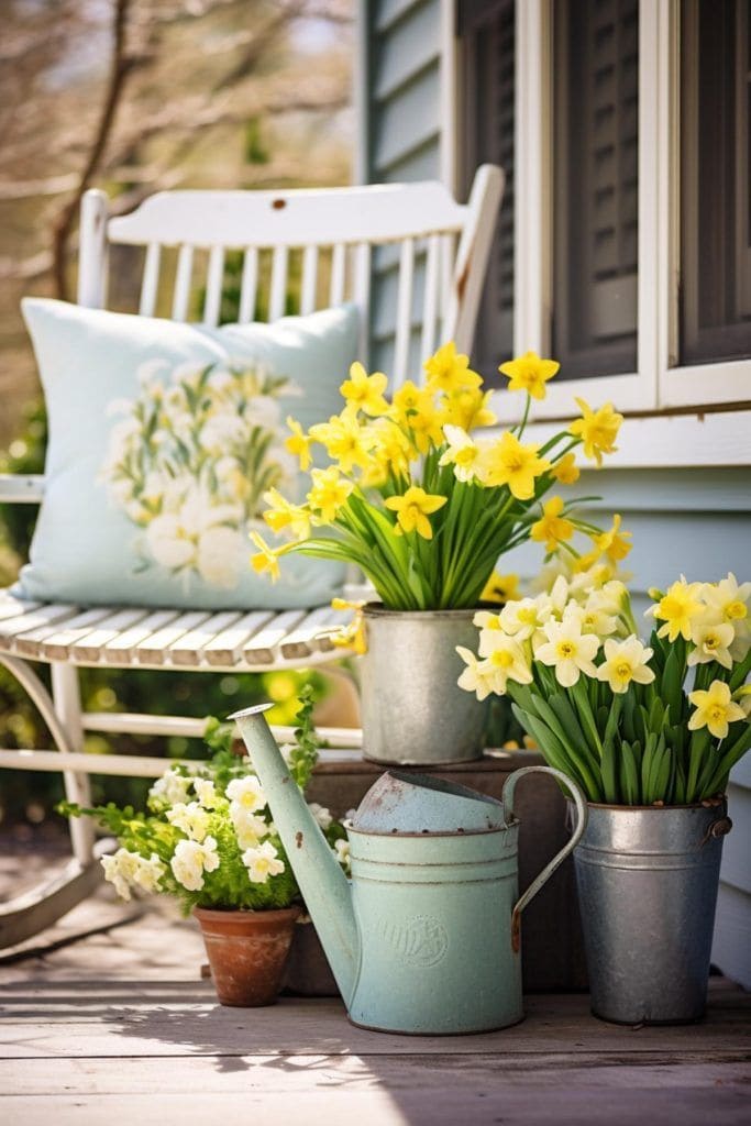 Cheerful Daffodil Nook for Spring Porches