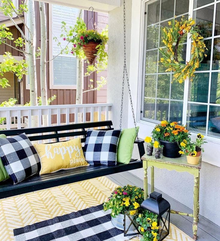 Cheerful Yellow Accents Porch Delight