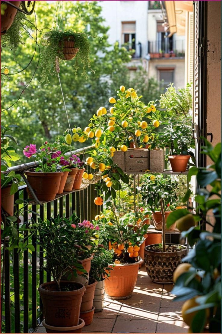 Citrus Bliss and Blooming Balcony Haven