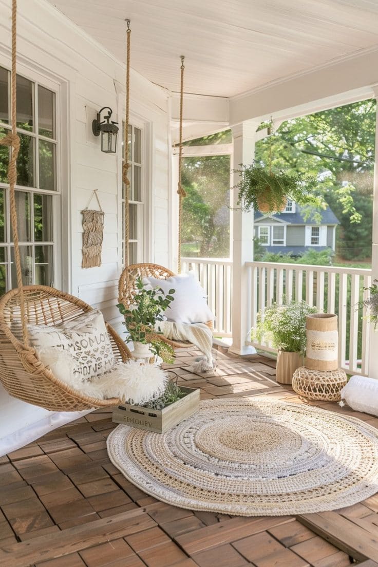 Cozy Boho Vibes with Swing Chairs