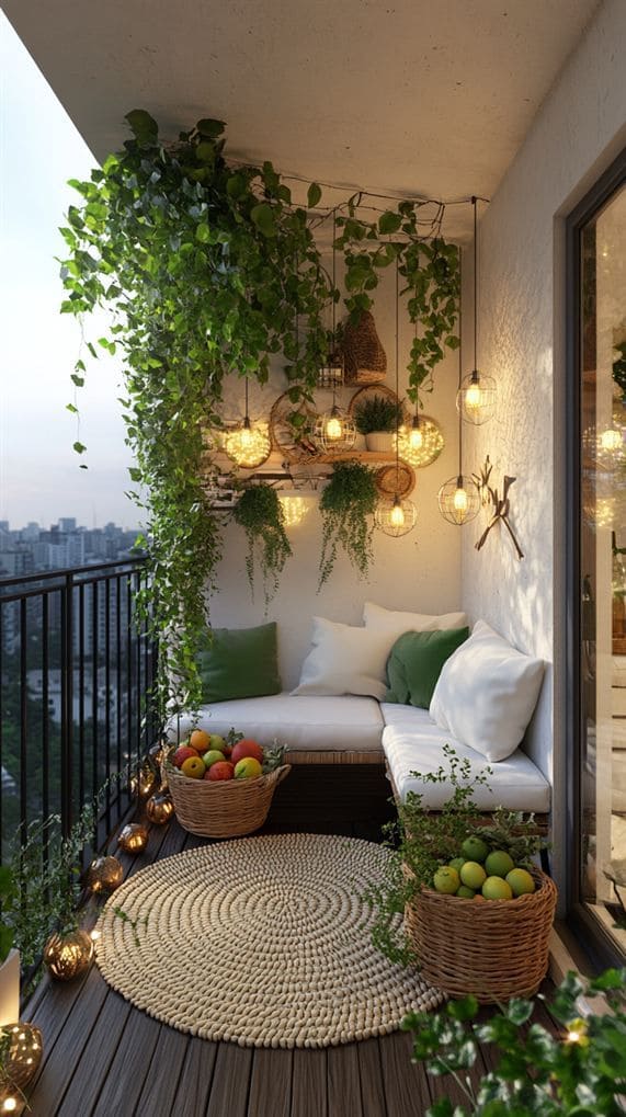 Cozy Urban Oasis Balcony Garden