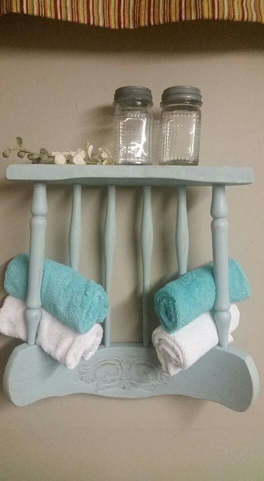 Elegant Chair Back Towel Holder Shelf