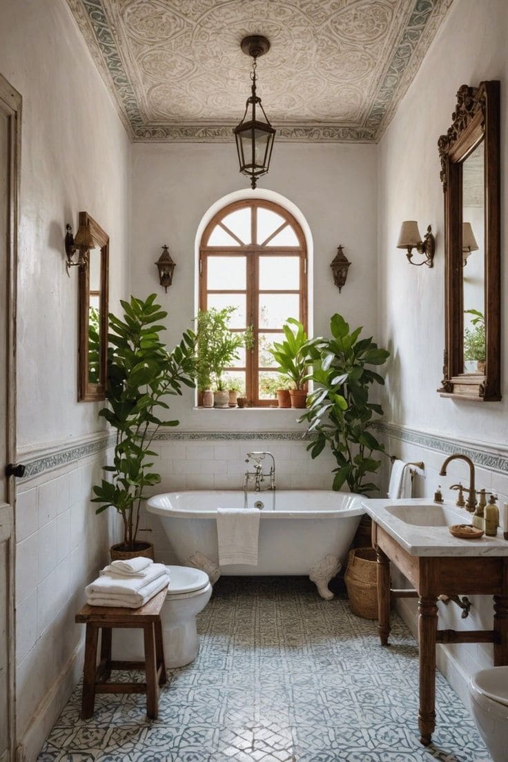 Elegant Vintage-Inspired Bathroom Retreat