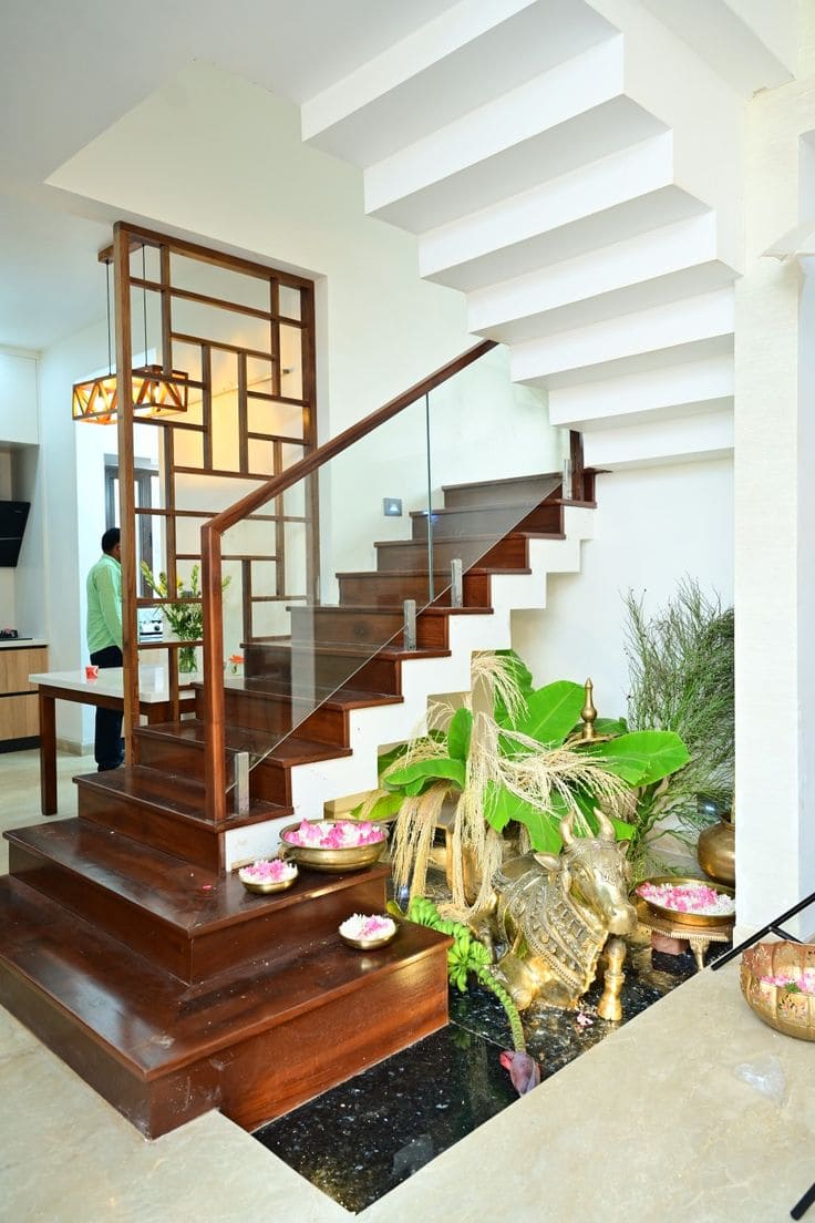 Enchanting Indoor Water Garden Under Staircase