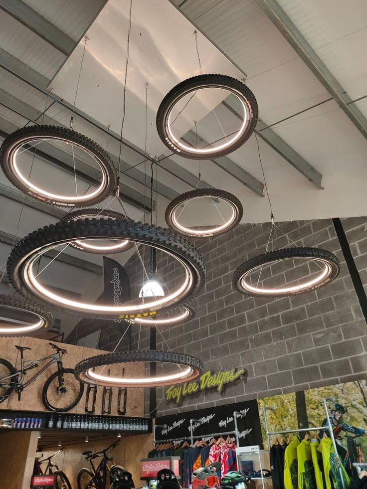 Innovative Tire Chandelier Lighting Ideas