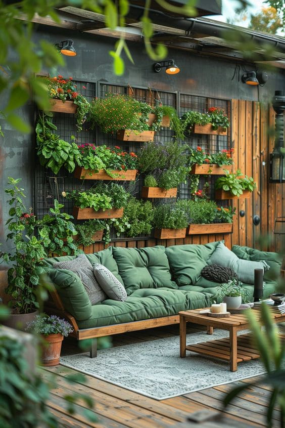 Lush Green Haven With Cozy Seating