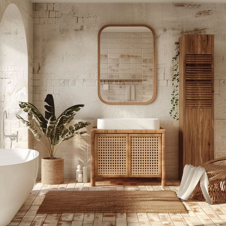 Minimalist Bathroom with Natural Charm