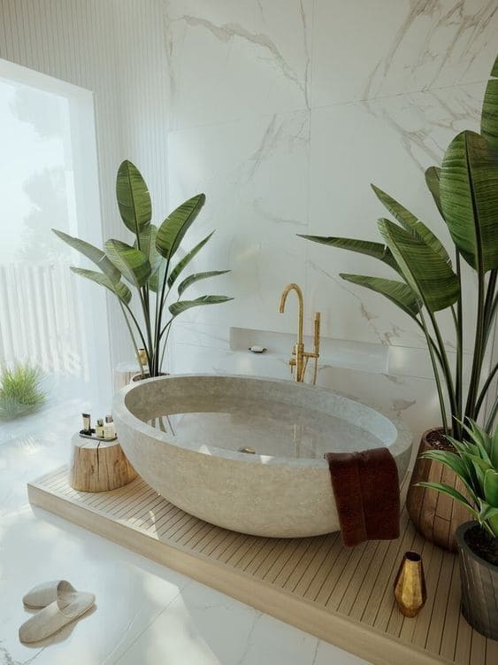 Modern Bathroom Escape with Natural Elegance