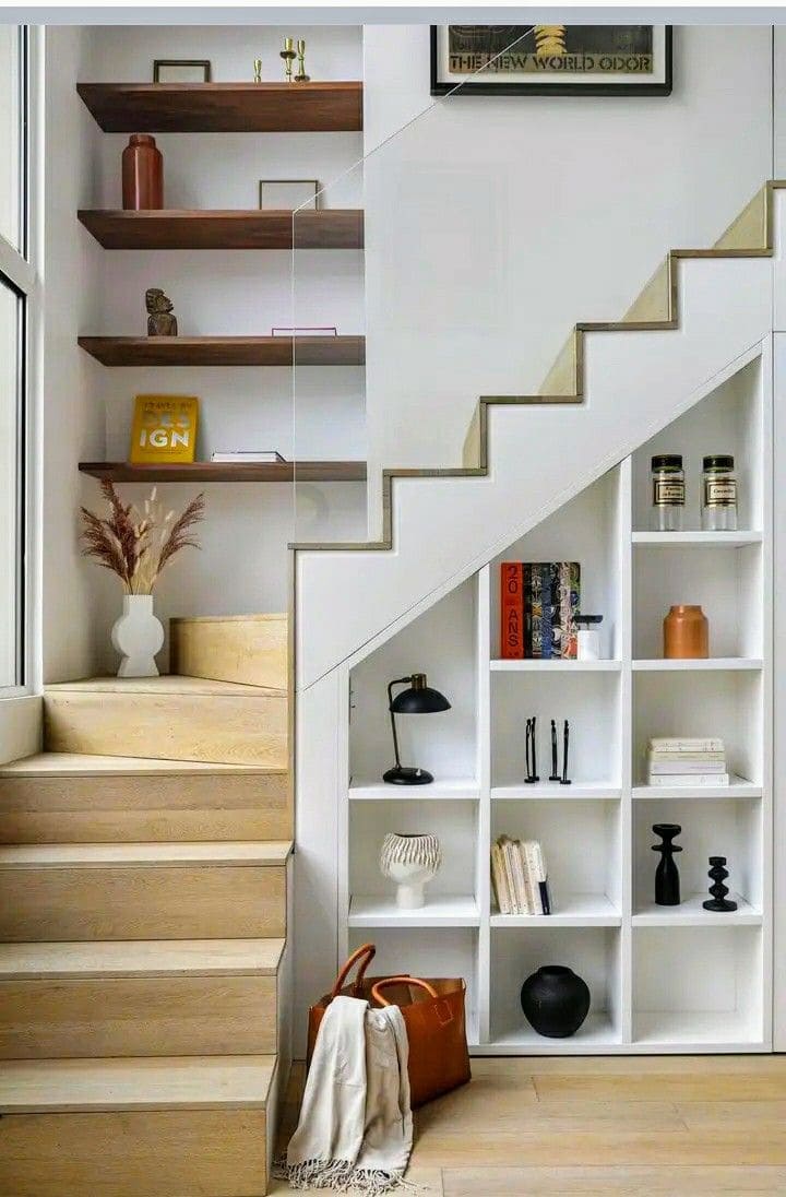 Modern Multi-Functional Staircase Shelving