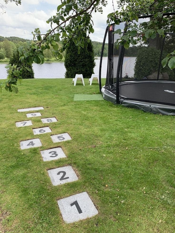 Playful Hopscotch Pathway for Backyard Fun