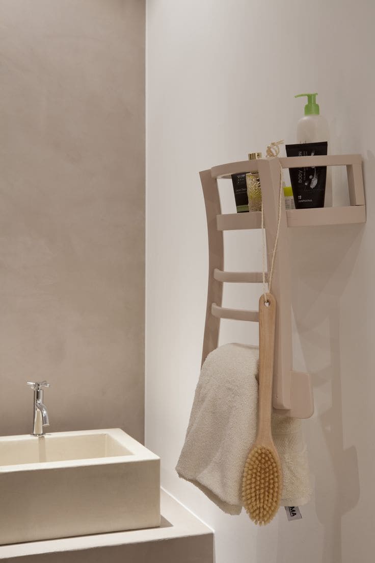 Sleek Chair Back Bathroom Organizer Shelf