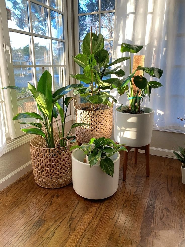 Sunlit Botanical Corner with Natural Charm