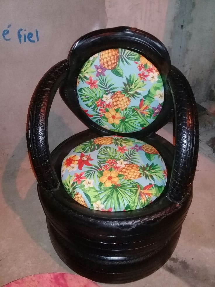 Tropical Chair from Upcycled Tires