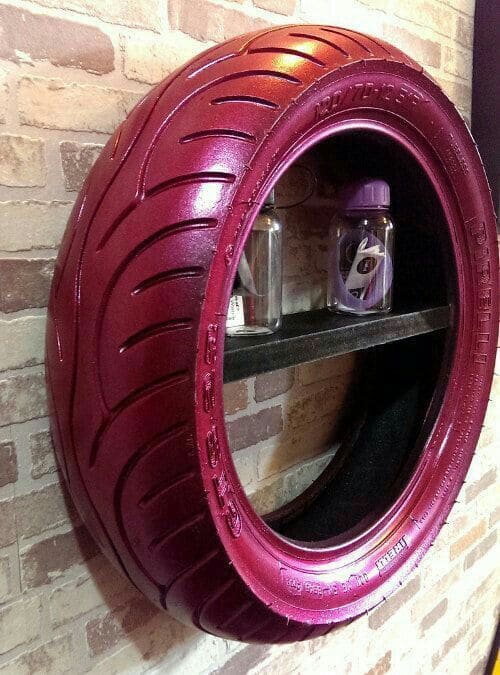 Vibrant Tire Shelf for Modern Interiors