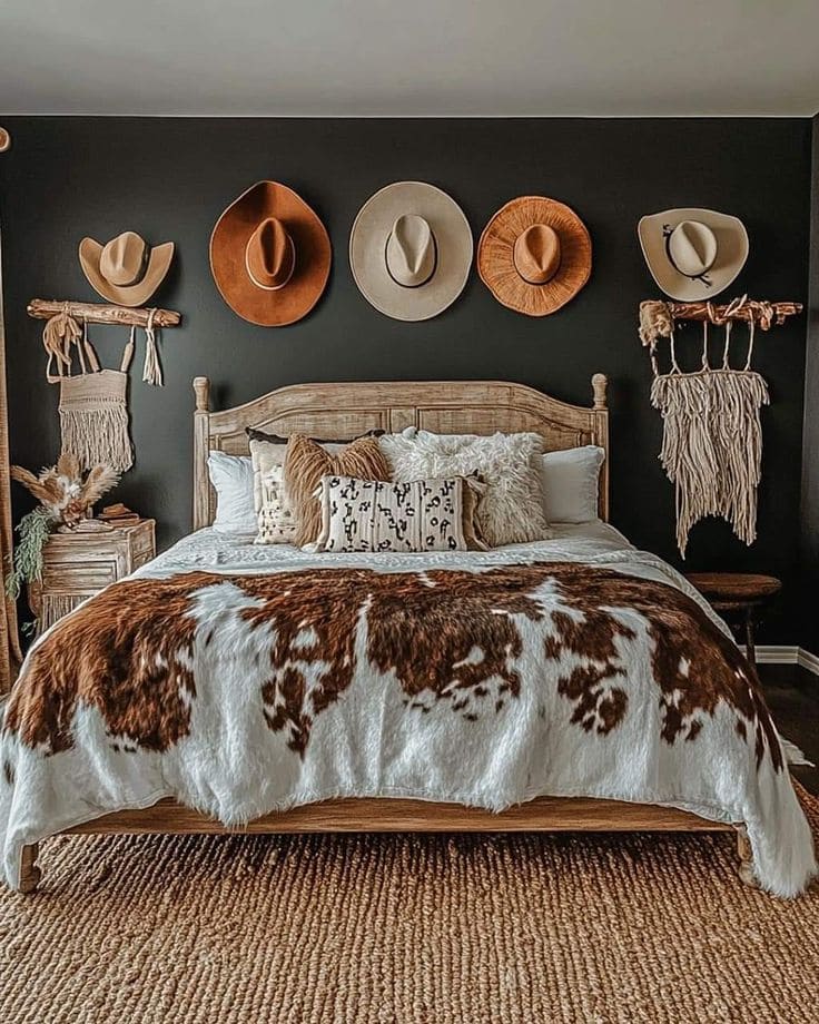 Bold Western Farmhouse Bedroom